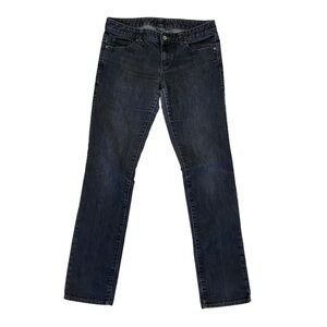 Armani Exchange jeans faded black silver stitches mid rise lightly stretch 8